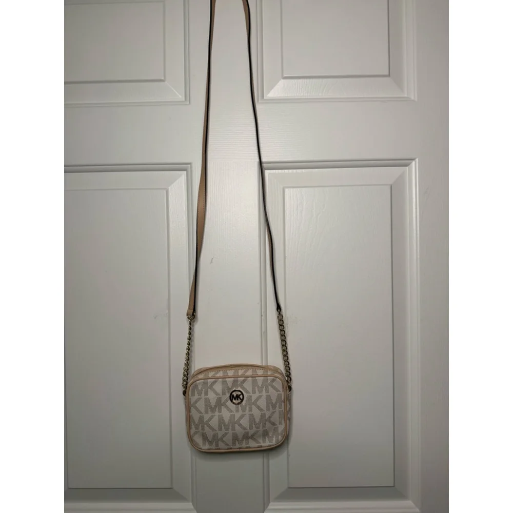 Women's Michael Kors Crossbody Bag Small White Beige